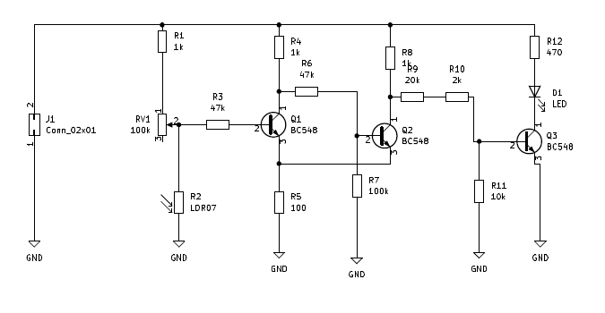 Schaltplan des Dämmerungsschalters
